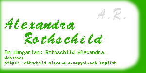 alexandra rothschild business card
